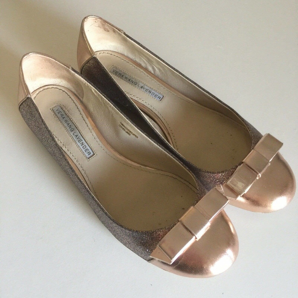 Vera Wang Lavender Louisa Ballet Flat Glitter Rose